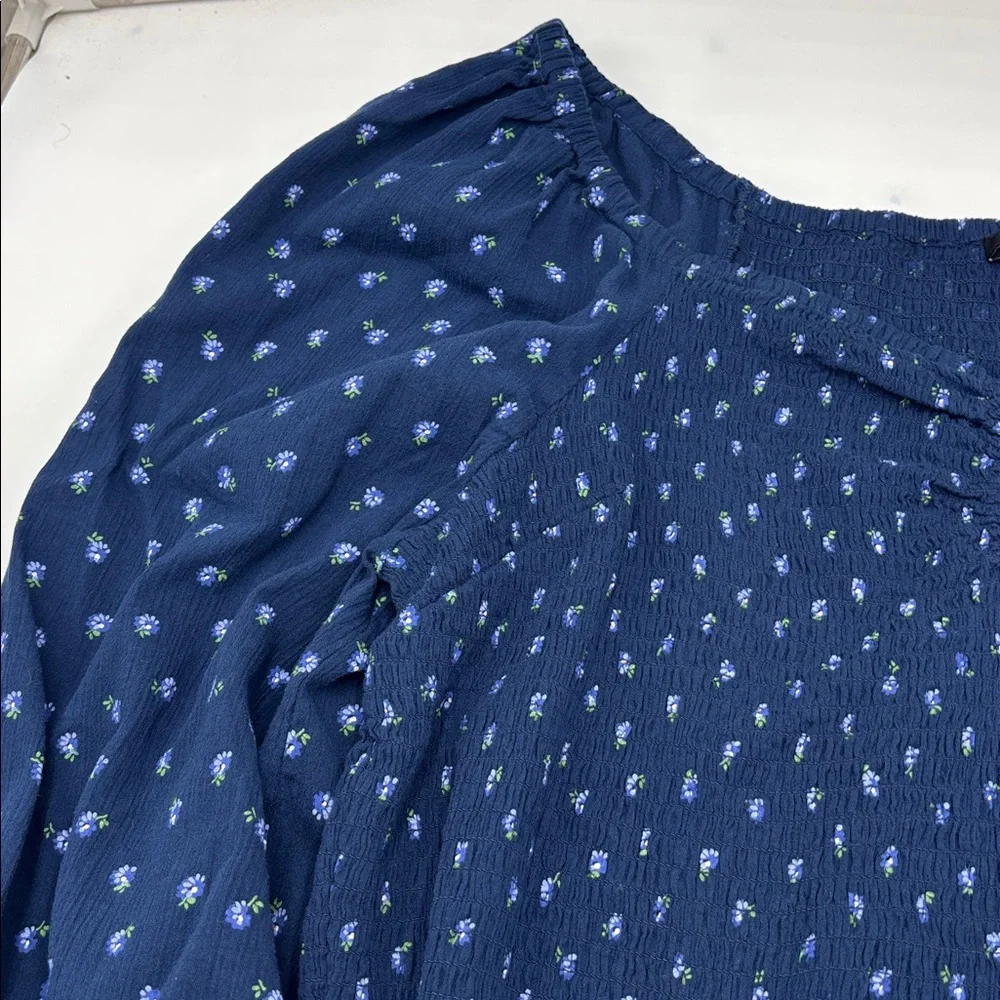 Madewell Lucille Balloon Sleeve Smocked Top
